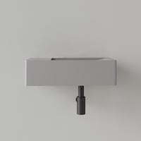 Fontein Gliss Design Freya Solid Marble 40x22x10 cm Zonder Kraangat Links Mat Lei OP=OP - thumbnail