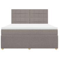 Boxspring met matras stof taupe 180x200 cm - thumbnail