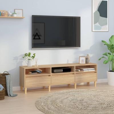 Tv-meubel 150x30x44,5 cm bewerkt hout sonoma eikenkleurig Tv-meubel 150x30x44,5 cm bewerkt hout sonoma eikenkleurig