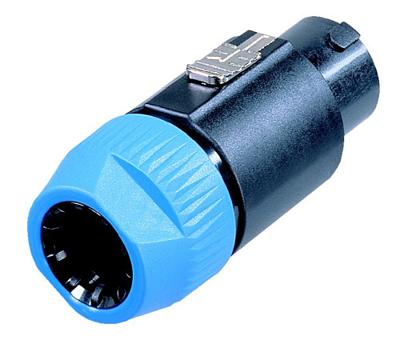 Neutrik NL8FC Luidsprekerconnector Stekker, recht Aantal polen: 8 Zwart, Blauw 1 stuk(s) - thumbnail
