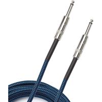 D'Addario PW-BG-10BU Braided instrumentkabel blauw 10ft (3.05 m) recht-recht - thumbnail