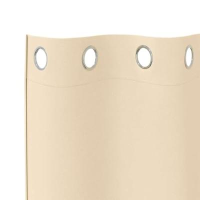 VidaXL Zwart-out gordijnen met ringen 2 pcs crème 175 x 140 cm