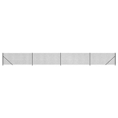 Gaashek met flens 1,1x10 m antracietkleurig - thumbnail