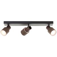 Brilliant 3-lichts opbouwspotCadiz zwart met brons - G01416/76 - thumbnail