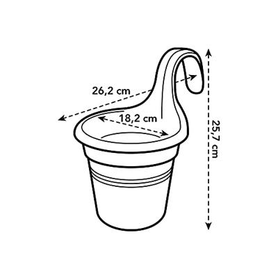 Elho green basics hangpot 18 cm zwart