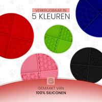 Eat Slow Live Longer Lick Mat Dimensions Circle  Red - thumbnail