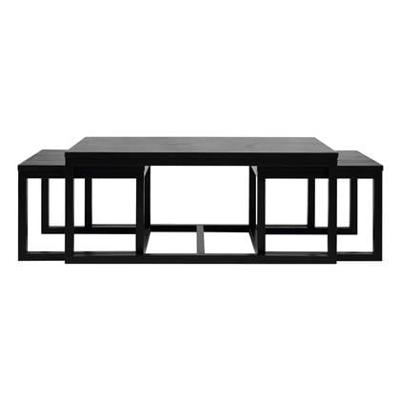 Salontafel Hanestad - zwart eikenkleur (3 stuks)