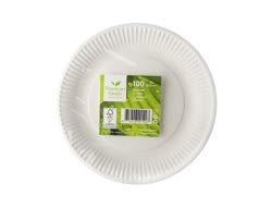 Bord IEZZY Ø230mm karton 100 stuks wit