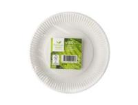 Bord IEZZY Ø230mm karton 100 stuks wit - thumbnail