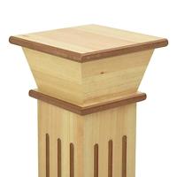 VidaXL Plantenstandaard klassieke zuil vierkant 17x17x66 cm mdf hout - thumbnail