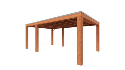 Trendhout Overkapping Palermo XXL 565x380 cm- Plat dak- Hout- Trendhout