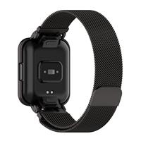 Milanese bandje met case - Zwart - Xiaomi Redmi Watch 2 (Lite) - thumbnail