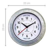 NeXtime NE-4321WI Tide Getijdenklok 22 cm Wit/Metaal - thumbnail