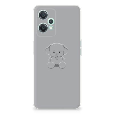 OnePlus Nord CE 2 Lite Telefoonhoesje met Naam Grijs Baby Olifant OnePlus Nord CE 2 Lite Telefoonhoesje met Naam Grijs Baby Olifant