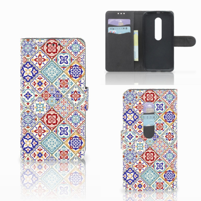 Motorola Moto G 3e Generatie Bookcase Tiles Color