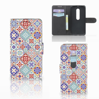 Motorola Moto G 3e Generatie Bookcase Tiles Color - thumbnail