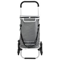 VidaXL Winkel trolley grijs 47 x 39 x 100,5 cm oxford stof - thumbnail