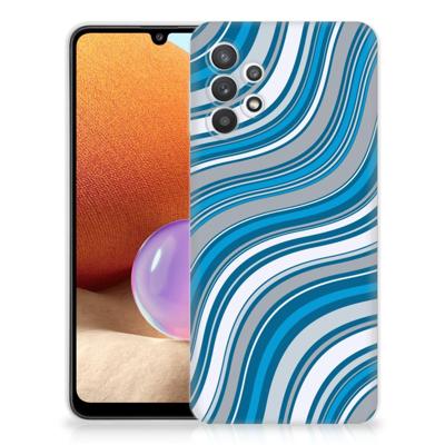 Samsung Galaxy A32 4G | A32 5G Enterprise Editie | TPU bumper | Waves Blue Samsung Galaxy A32 4G | A32 5G Enterprise Editie | TPU bumper | Waves Blue