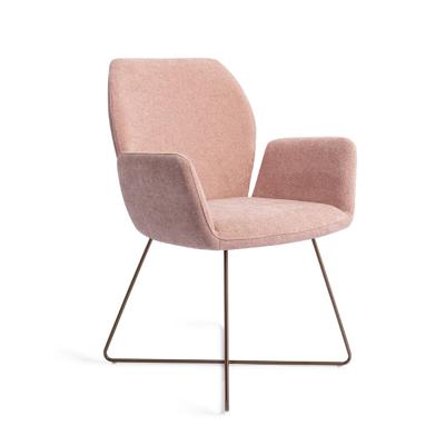 Jesper Home Eetkamerstoel 'Misaki' Cross Rose, kleur Anemone