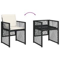 9-delige Tuinset poly rattan zwart - thumbnail
