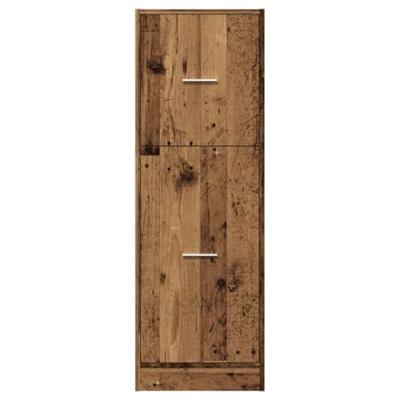 Apothekerskast 40x41x118 cm bewerkt hout oud houtkleurig - thumbnail