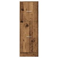 Apothekerskast 40x41x118 cm bewerkt hout oud houtkleurig - thumbnail