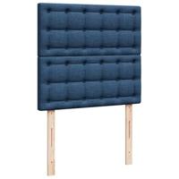 Boxspring met matras stof blauw 100x200 cm - thumbnail