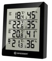 Bresser Optik Quadro Thermo- en hygrometer Zwart - thumbnail