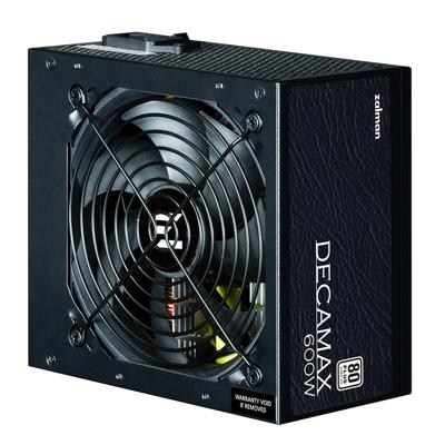 Alimentatore per PC - ZALMAN - DecaMax 600W - 80+ - Non modulare - Ventola da 120 mm - Nero