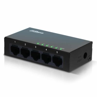 Dahua Ethernet Switch - 5 Poorten - 10 / 100 / 1000 Mbps - Metaal Dahua Ethernet Switch - 5 Poorten - 10 / 100 / 1000 Mbps - Metaal
