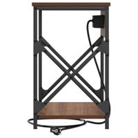 Nachtkastje 2 pcs bruin eikenkleur 41 x 31 x 51 cm Bewerkt hout - thumbnail