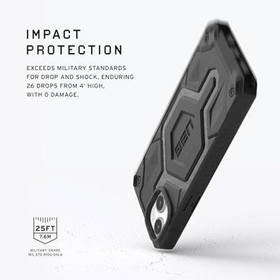 UAG Monarch Pro MagSafe Cover Apple iPhone 15 Plus Zwart Stootbestendig UAG Monarch Pro MagSafe Cover Apple iPhone 15 Plus Zwart Stootbestendig