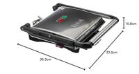 Tefal gc241d multifunctionele panini grill 2000w zwart/rvs - thumbnail