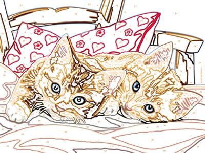 Ravensburger creart wee knuffelige katten - thumbnail