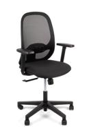 Linea Fabbrica Grace 01 Zwart/Zwart Bureaustoel met 1D Armleuning - thumbnail