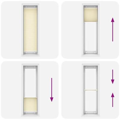 Pliss rolgordijn 65x200 cm stofbreedte 64,4 cm polyester crme