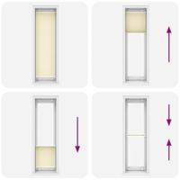 Pliss rolgordijn 65x200 cm stofbreedte 64,4 cm polyester crme - thumbnail