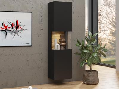 Kolomkast AVATAR 1 deur zwart met led Kolomkast AVATAR 1 deur zwart met led