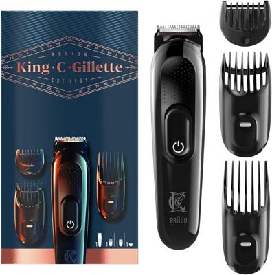 Gillette King C. Gillette Beard Trimmer Kit - Elektrische Baardtrimmer + 3 Opzetkammen