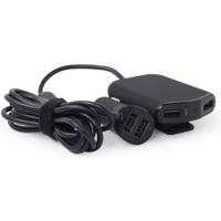 4-poorts USB lader voor in de auto (voor + achter), 9.6 A, black - thumbnail