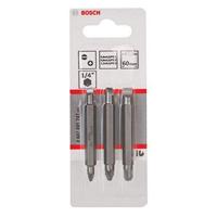 Bosch Accessoires 3-delige dubbelbitset S 1,2x6,5, S 0,6x4,5, S 0,8x5,5; PZ1, PZ2, PZ3; 60 mm 3st - 2607001747 - thumbnail