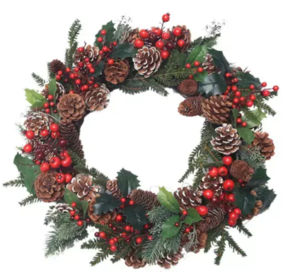 Kunstkerstkrans hulst bessen rood, 50 cm Buitengewoon de Boet - Buitengewoon de boet Kunstkerstkrans hulst bessen rood, 50 cm Buitengewoon de Boet - Buitengewoon de boet