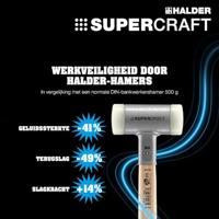 Halder SUPERCRAFT 3377.040 Kunststof hamer Ergonomische handgreep, Hard 805 g 305 mm 1 stuk(s) - thumbnail