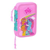 Dubbele etui My Little Pony Magic Roze Turkoois 12.5 x 19.5 x 4 cm 28 Onderdelen - thumbnail