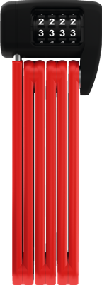 Abus bordo combo lite 6055c/85 vouwslot - rood - 85cm