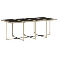 9-delige Tuinset met kussens poly rattan beige - thumbnail