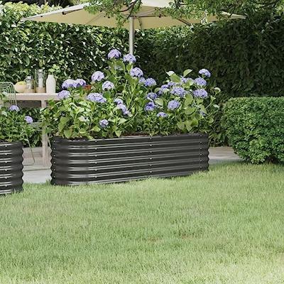 VidaXL Plantenbak 152x40x36 cm gegalvaniseerd staal antracietkleurig