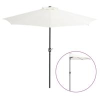 VidaXL Balkonparasol half met aluminium paal 270x144 cm zandkleurig - thumbnail
