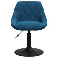 Eetkamerstoelen draaibaar 6 st fluweel blauw - thumbnail