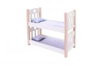 Poppen Stapelbed Grijs/Wit - thumbnail